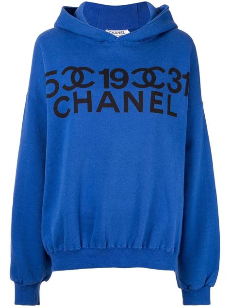 baby blue chanel sweatshirt|chanel sweatshirt pullovers.